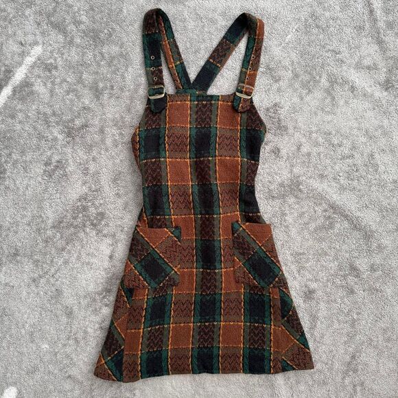 City Triangles Dresses & Skirts - City triangles vintage 90s plaid mini dress overalls
